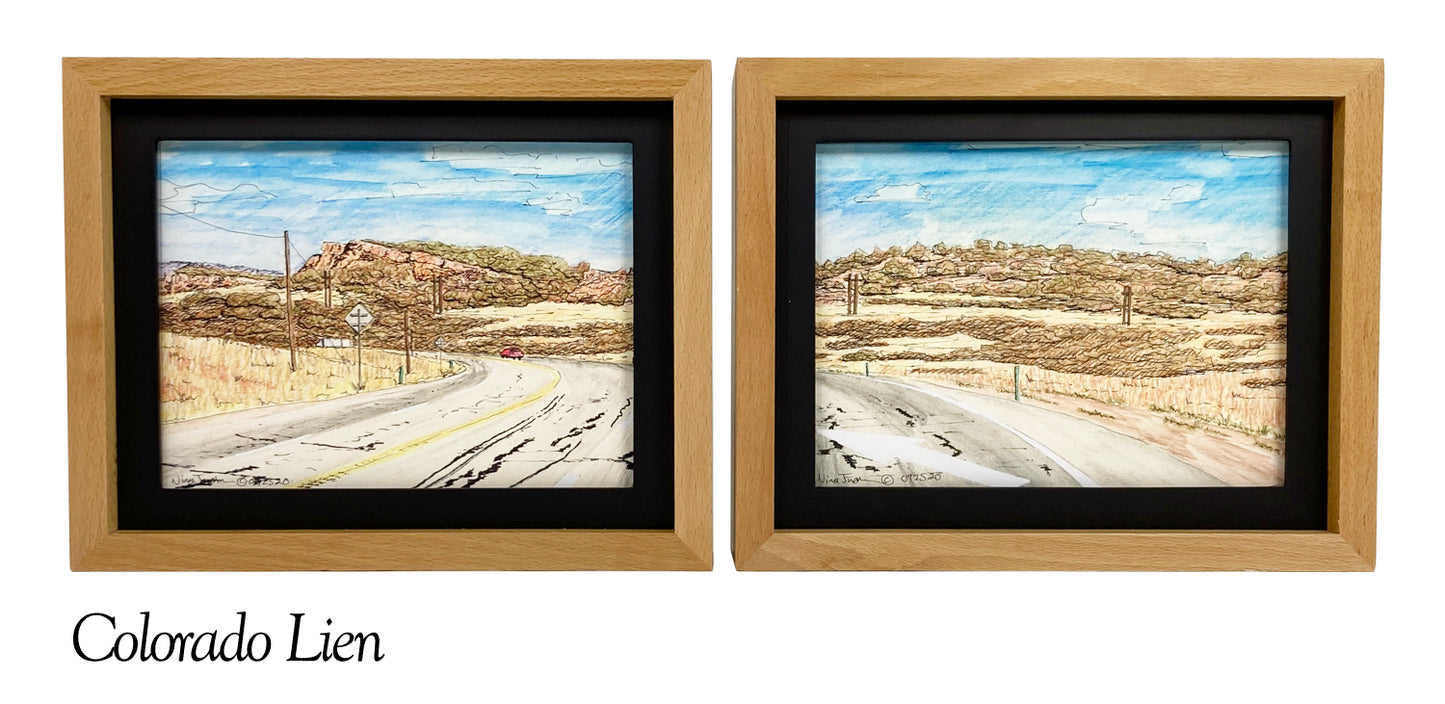 Drivers Eye View Framed Diptych