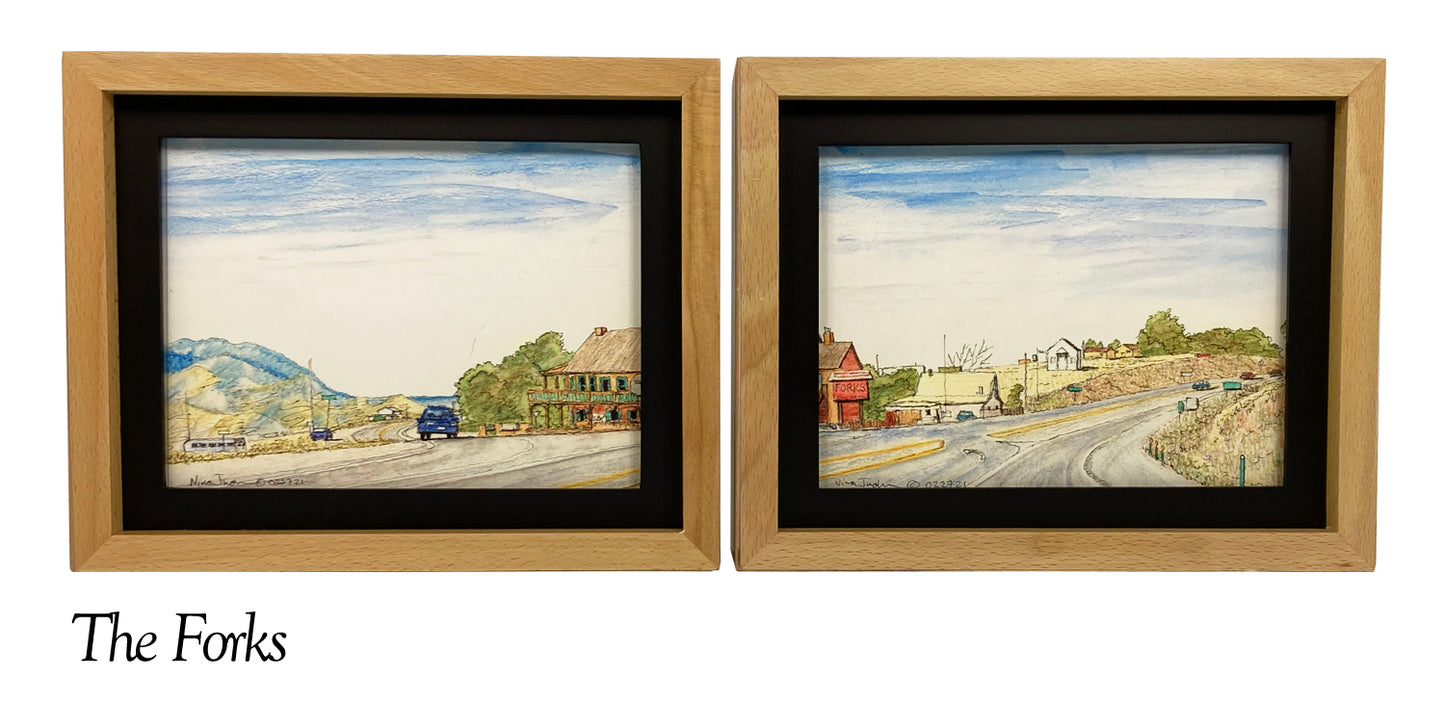 Drivers Eye View Framed Diptych