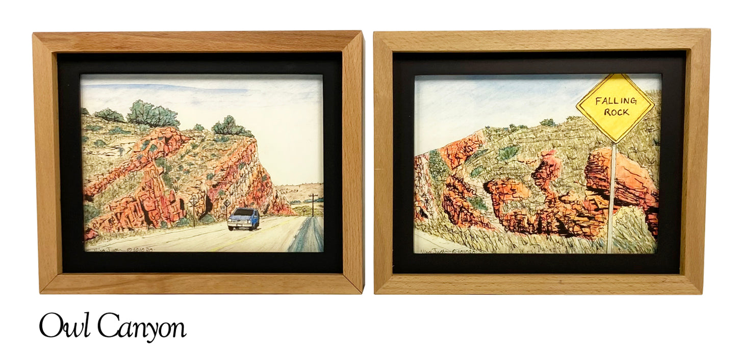 Drivers Eye View Framed Diptych